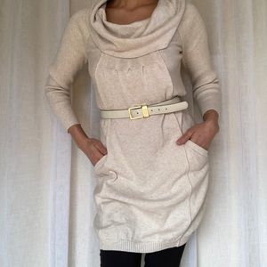 Cream sweater dress